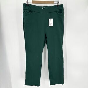 Croft & Barrow Effortless Stretch Pants Bootcut MidRise Womens 16 Short Green